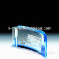 Blue 3D Laser Engraved Crystal